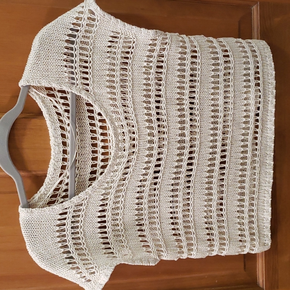 VINTAGE CROCHET SWEATER Size L